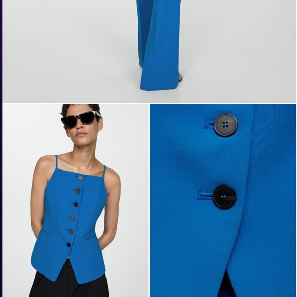 MANGO Tops - MANGO Halter-neck gilet with buttons Size S NEW WITH TAG!